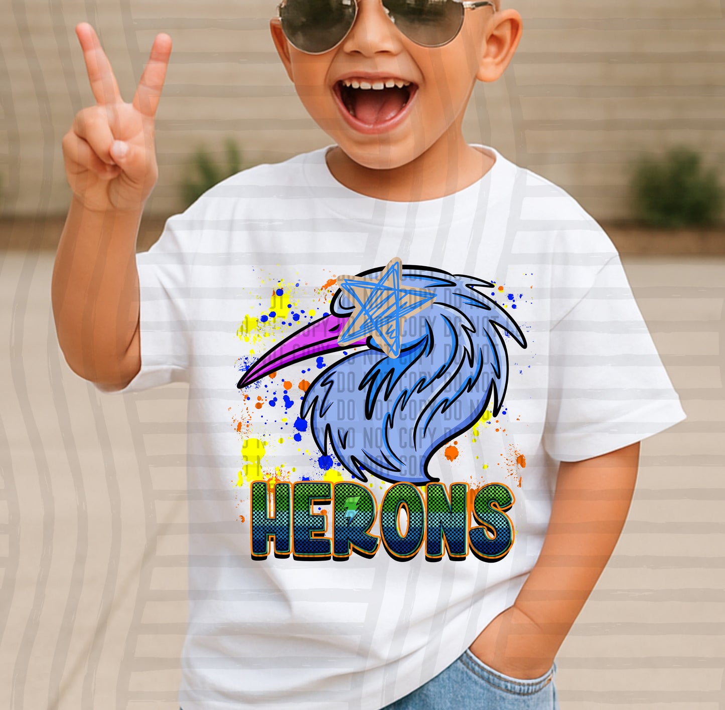 Paint Splatter STARRY EYED mascots blue/green/orange -  Digital Download 300DPI PNG FILE