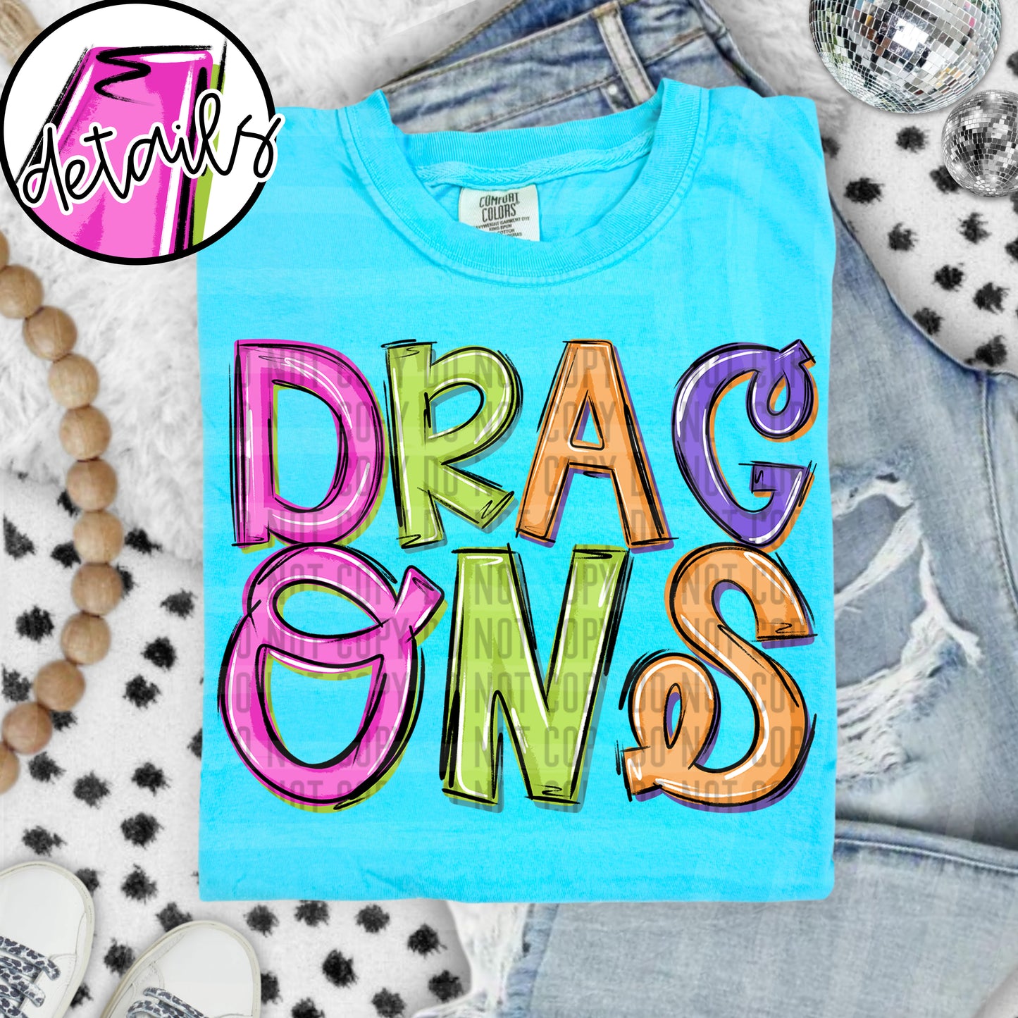 Neon Barbie Stacked - Custom + DROPDOWN - 300 DPI digital download