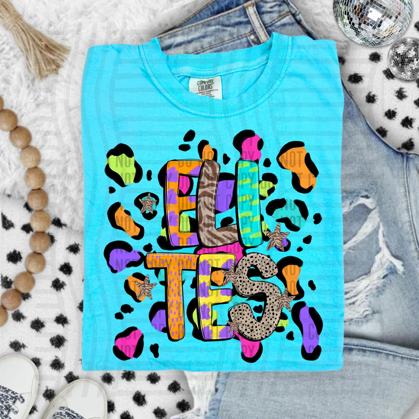 Funky Mix-Up Leopard Spot Mascots - Custom + Dropdown - 300 dpi Digital Download