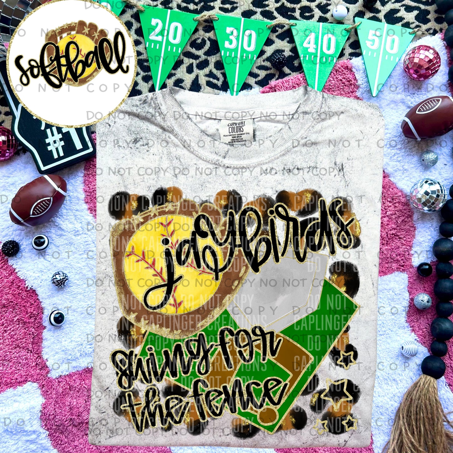 Swing for the fence - Animal Print SOFTBALL with optional sleeve/front- DROPDOWN + CUSTOM - Digital Download 300DPI PNG FILE