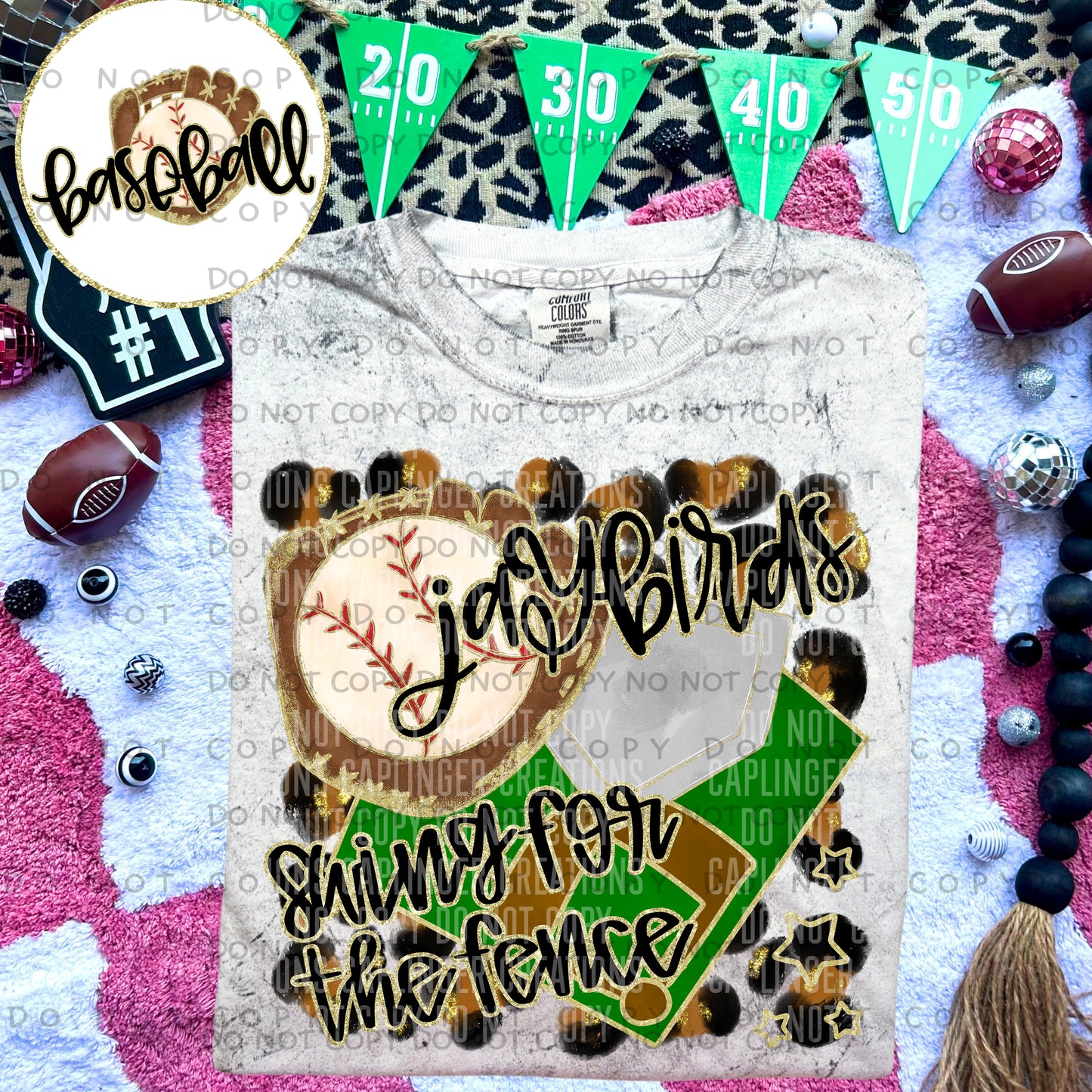 Swing for the fence - Animal Print BASEBALL with optional sleeve/front- DROPDOWN + CUSTOM - Digital Download 300DPI PNG FILE