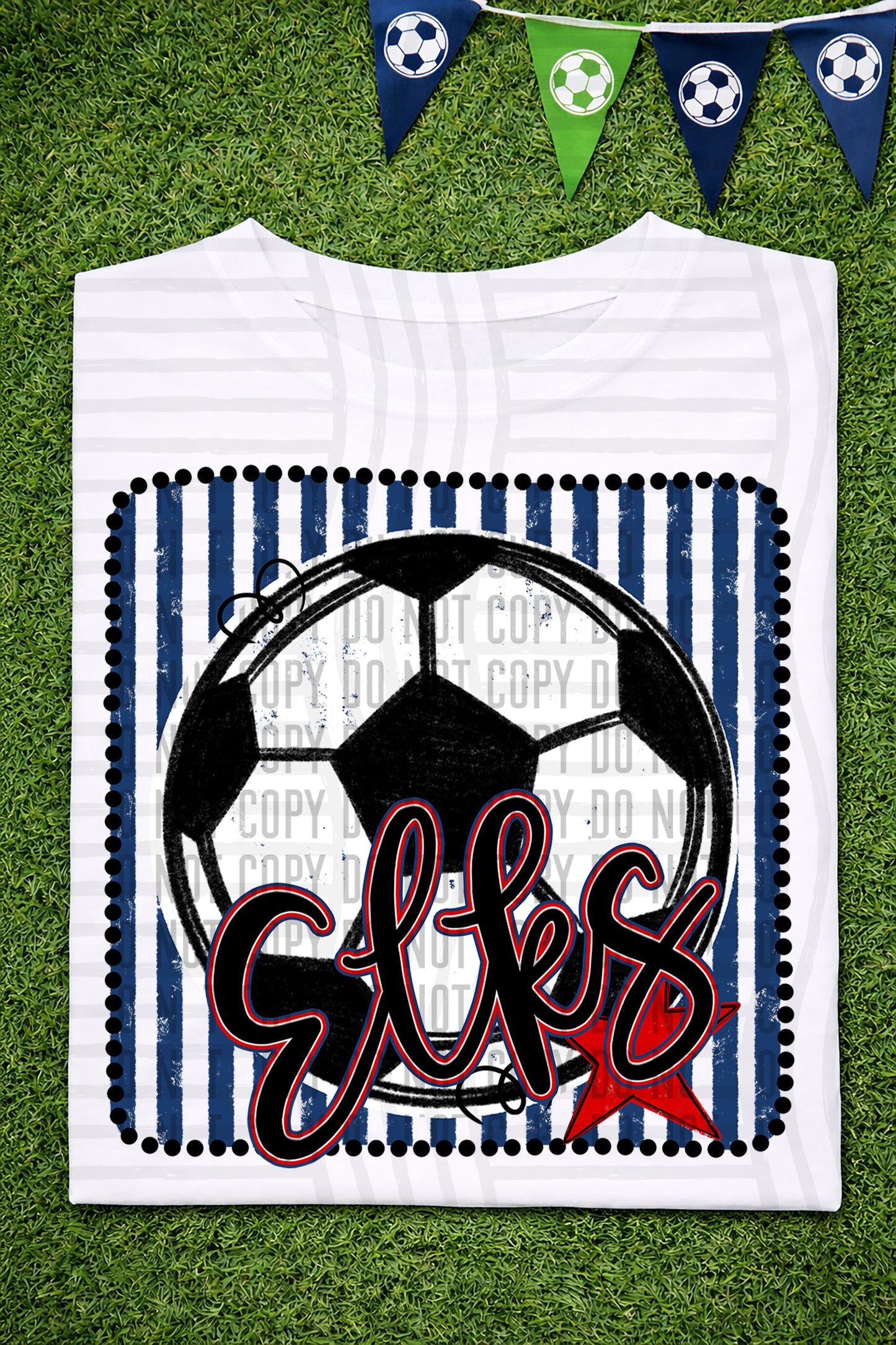 Soccer RWB Framed -  Custom + DROPDOWN - 300 DPI digital download