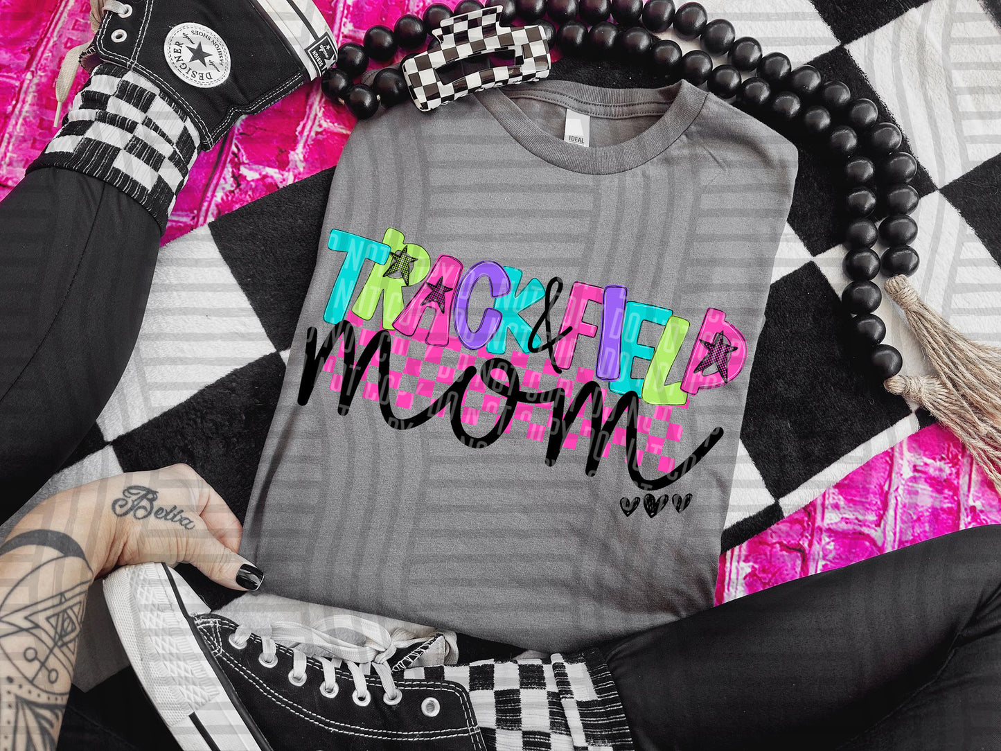 Checkmate Starburst Sports mom - DROPDOWN - 300 DPI digital download