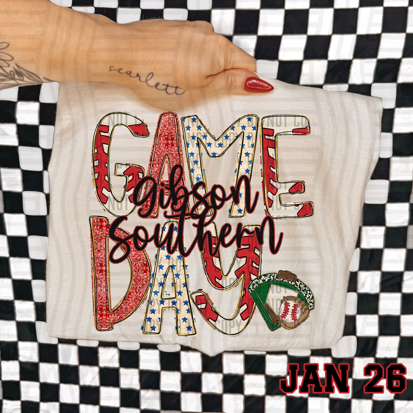 Game Day BASEBALL- Custom + DROPDOWN - 300 DPI digital download
