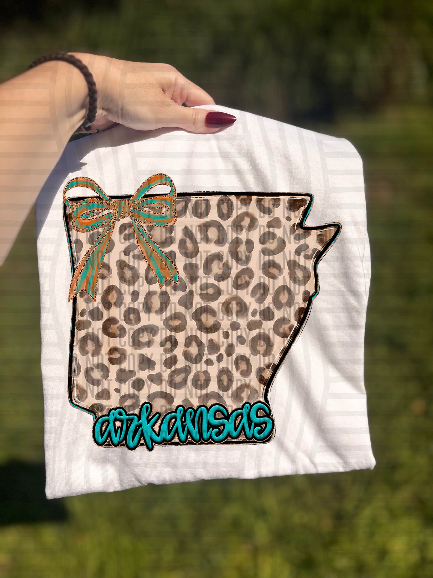 PICK A STATE -  Teal and Leopard - Digital download 300DPI PNG FILE