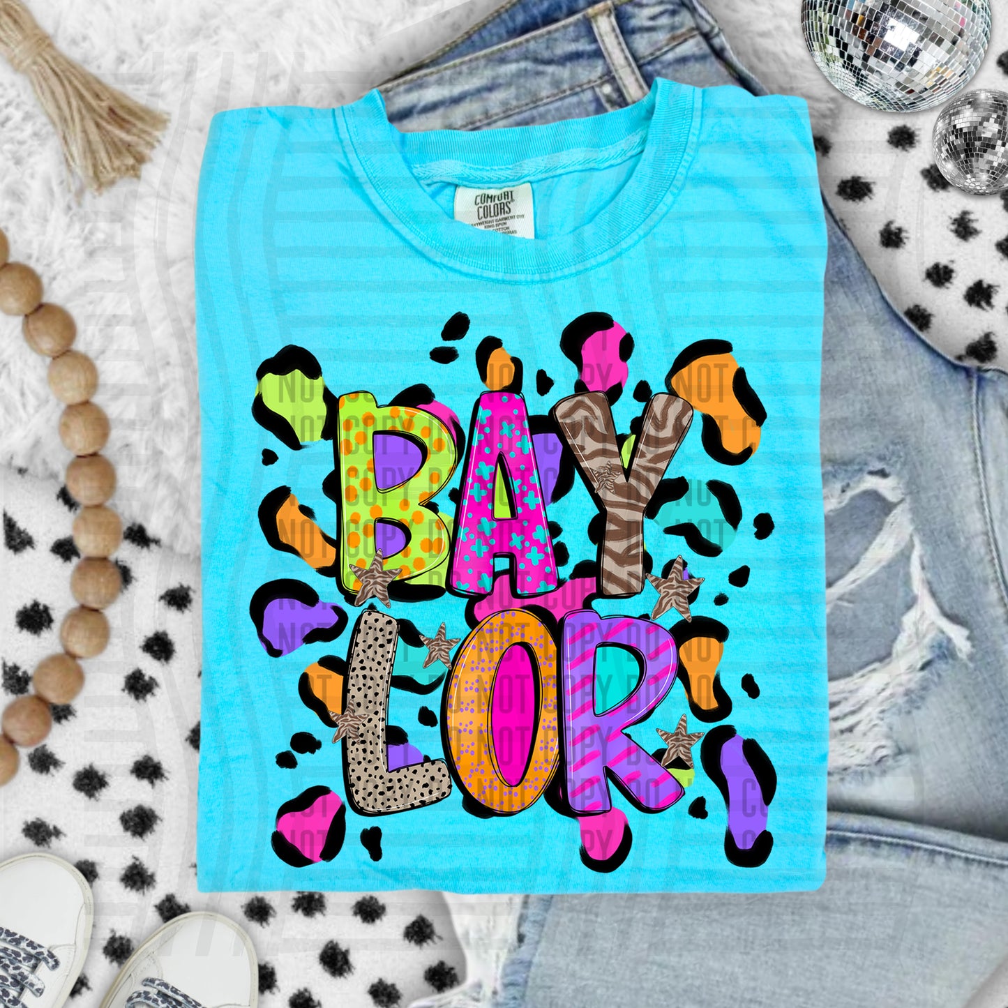 Funky Mix-Up Leopard Spot Mascots - Custom + Dropdown - 300 dpi Digital Download