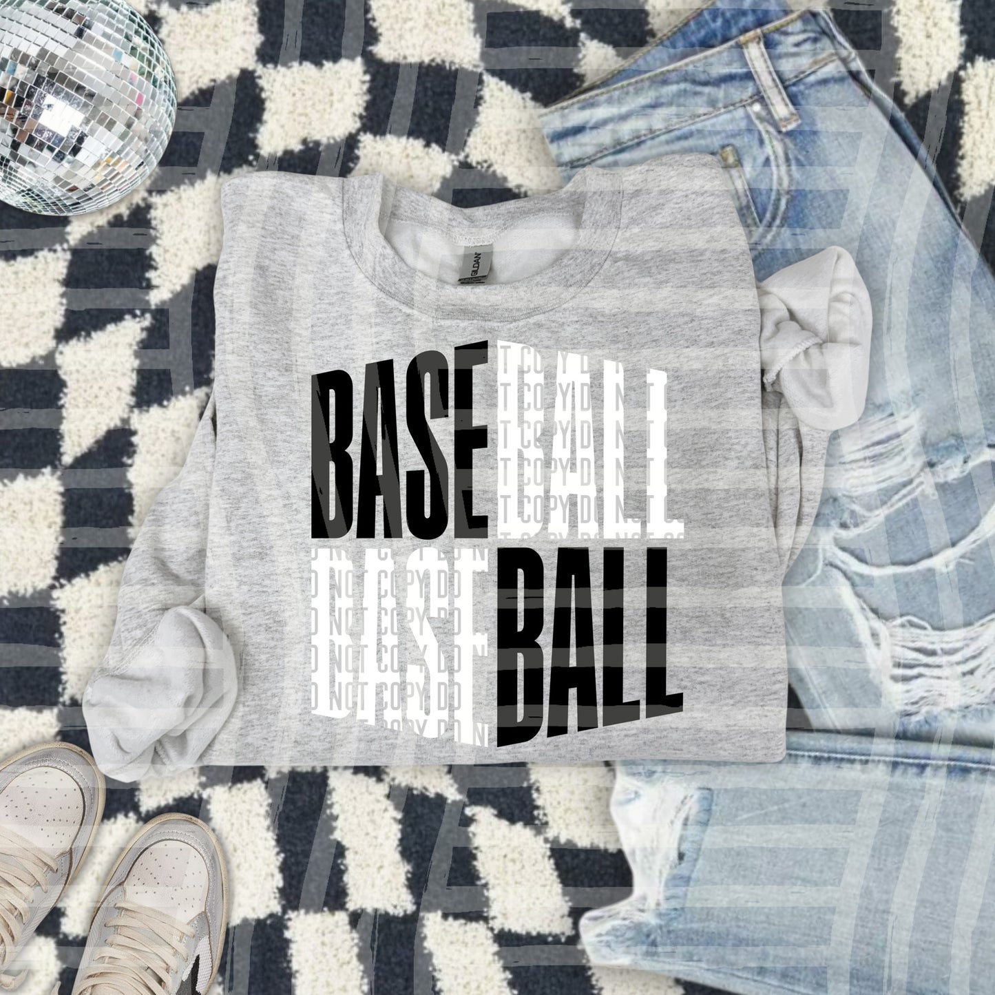 BASEBALL word art -Color Dropdown Digital Download 300DPI PNG FILE