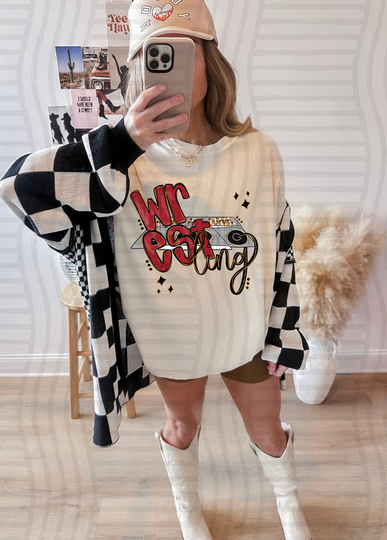 WRESTLING mat- Color Dropdown Digital Download 300DPI PNG FILE