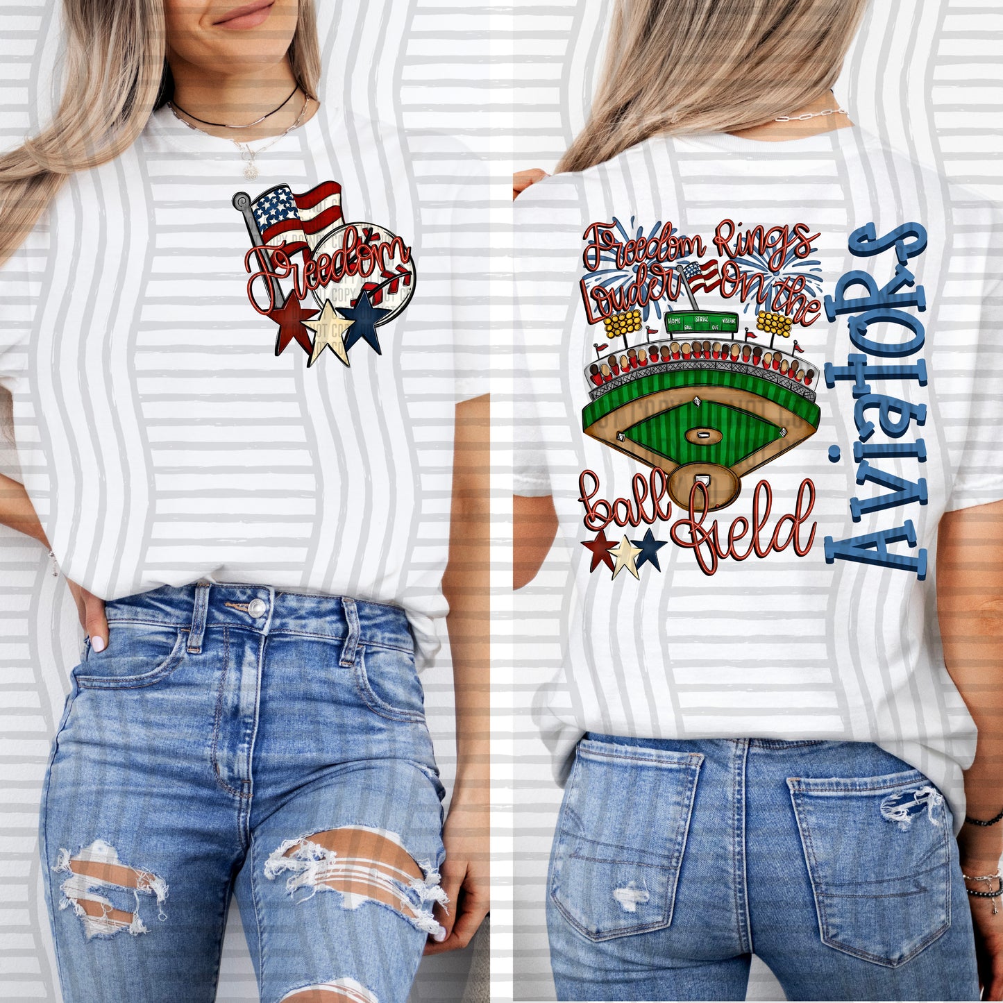 Freedom Rings Louder on the ball field **OPTIONAL POCKET  - Custom + DROPDOWN - 300 DPI digital download