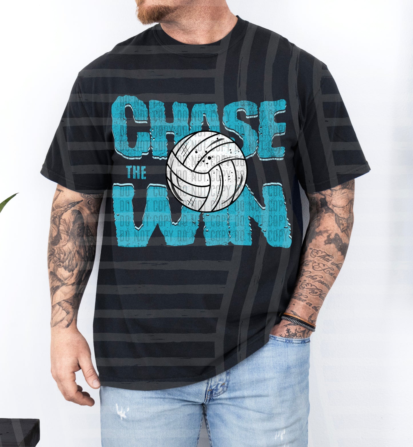 Chase the Win VOLLEYBALL - Color Dropdown Digital Download 300DPI PNG FILE