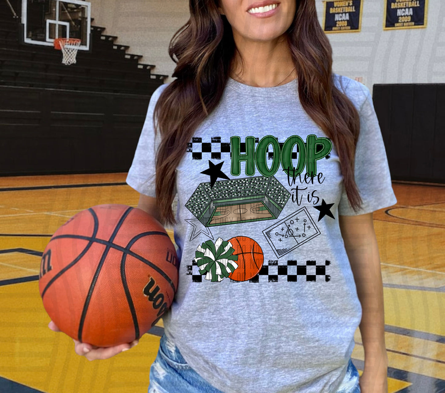 Hoop there it is - Basketball - Color Dropdown Digital Download 300DPI PNG FILE