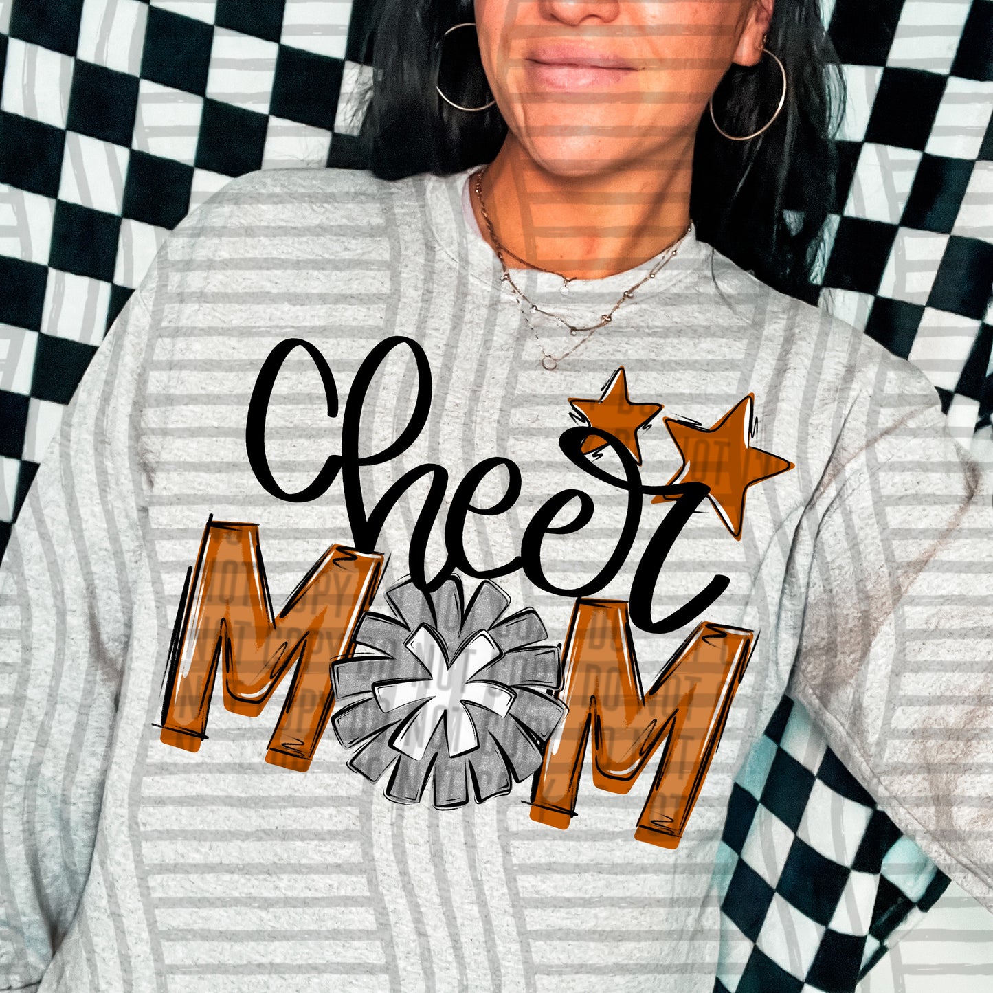 Cheer Mom Silver  - Color Dropdown Digital Download 300DPI PNG FILE