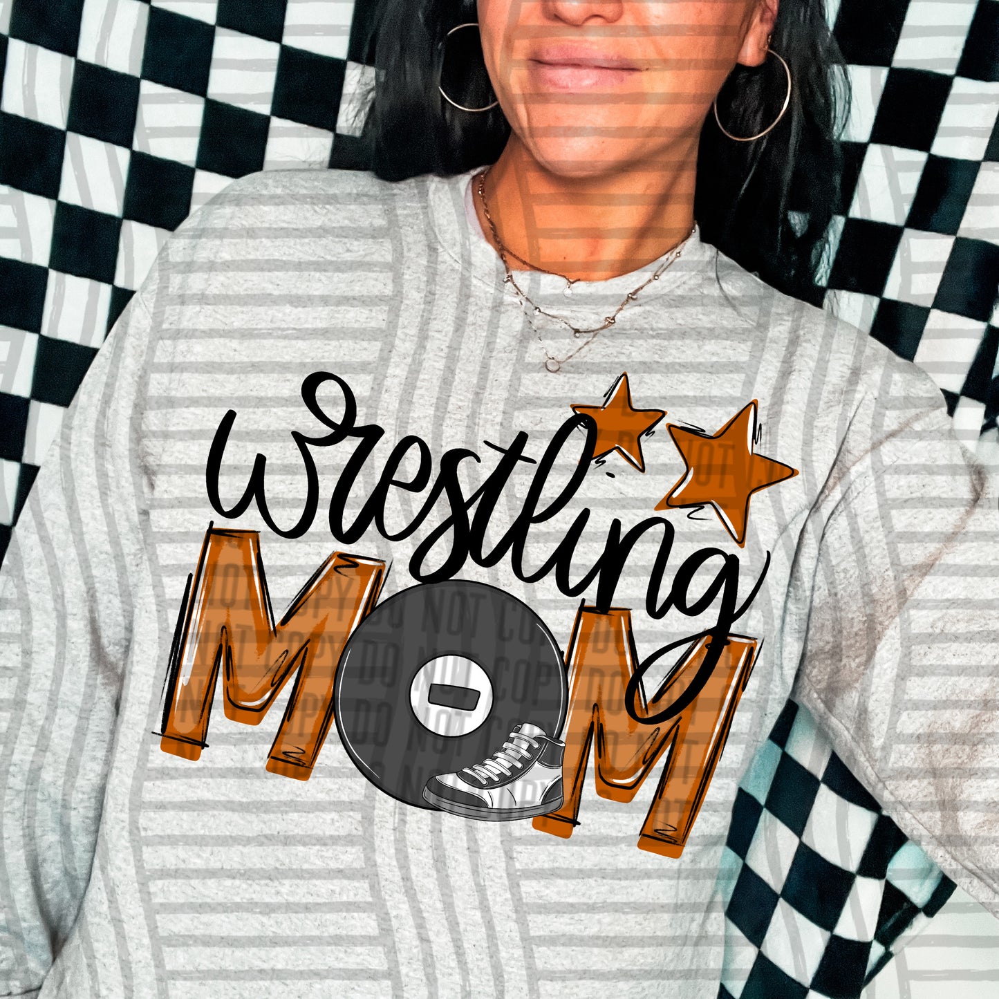Wrestling Mom - Color Dropdown Digital Download 300DPI PNG FILE