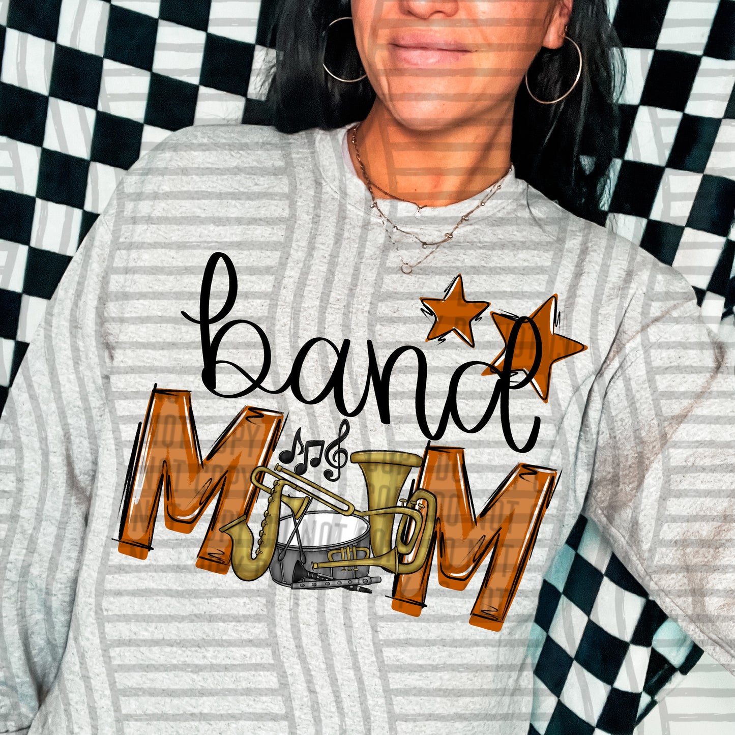 Band Mom - Color Dropdown Digital Download 300DPI PNG FILE