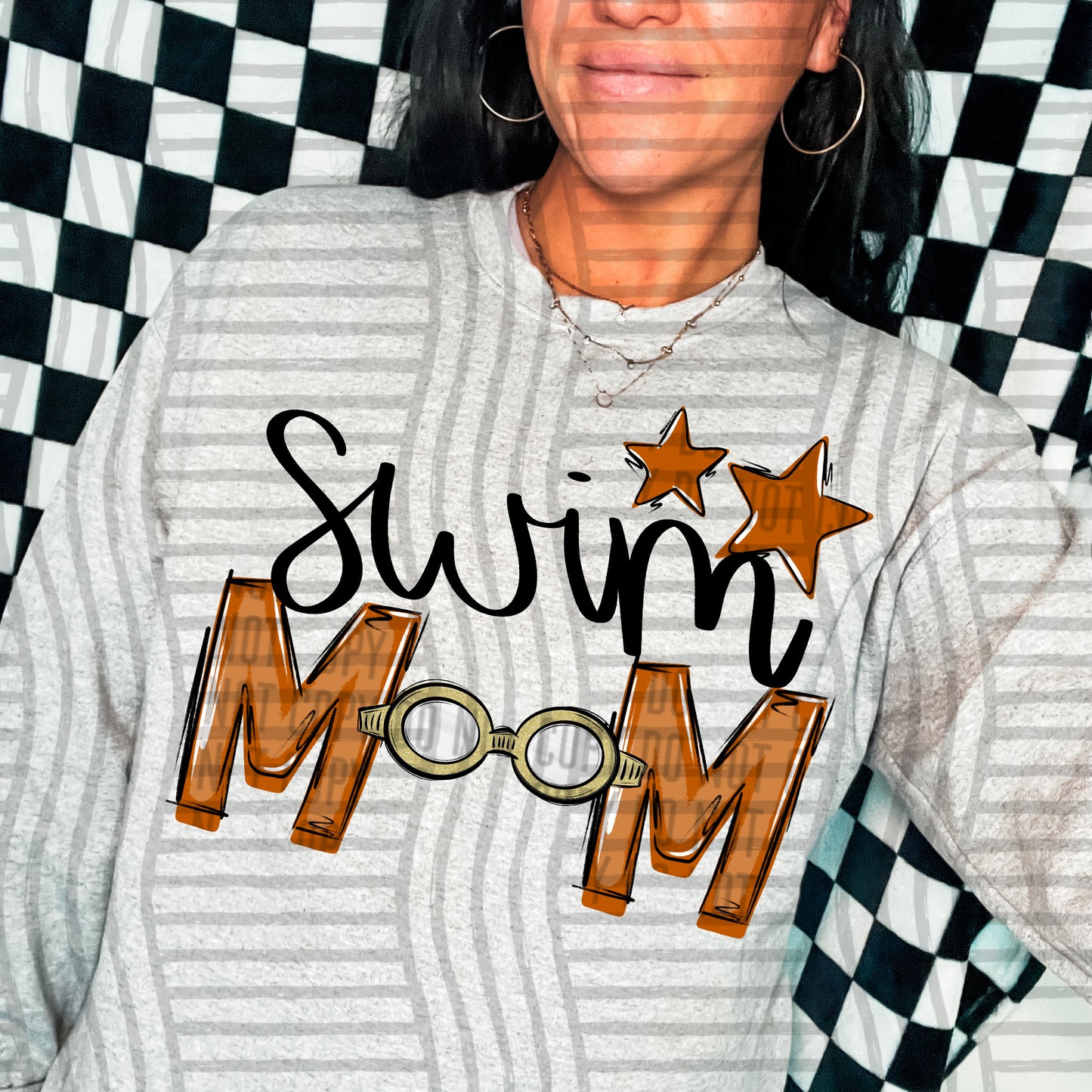 Swim Mom - Color Dropdown Digital Download 300DPI PNG FILE