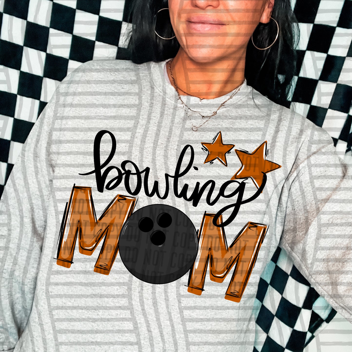Bowling Mom - Color Dropdown Digital Download 300DPI PNG FILE