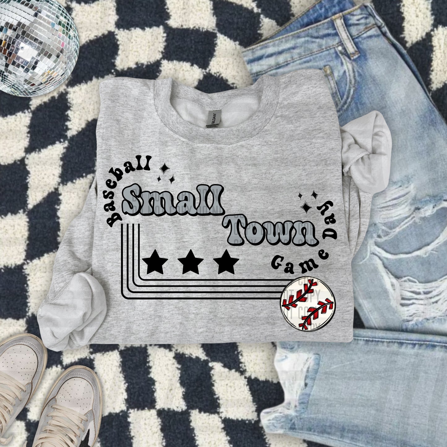 BASEBALL - Small town - Color Dropdown Digital Download 300DPI PNG FILE