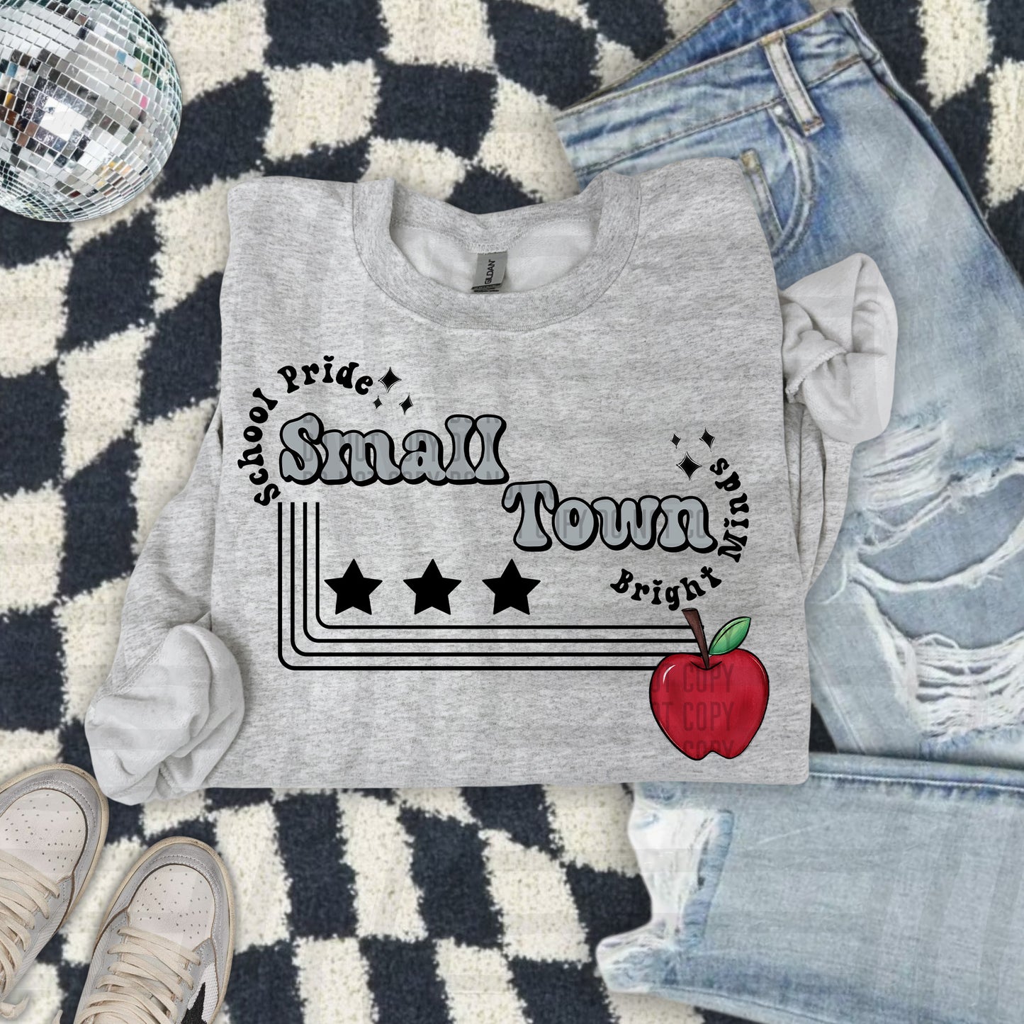 APPLE - Small town - Color Dropdown Digital Download 300DPI PNG FILE