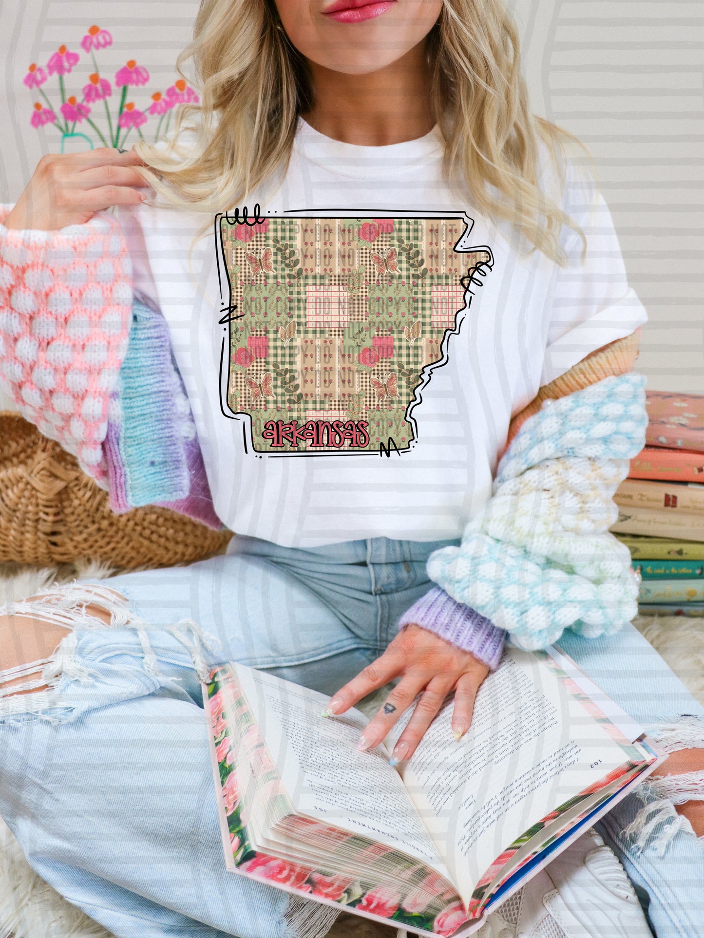 Butterfly Cottage STATES -PICK A STATE -  Digital download 300DPI PNG FILE
