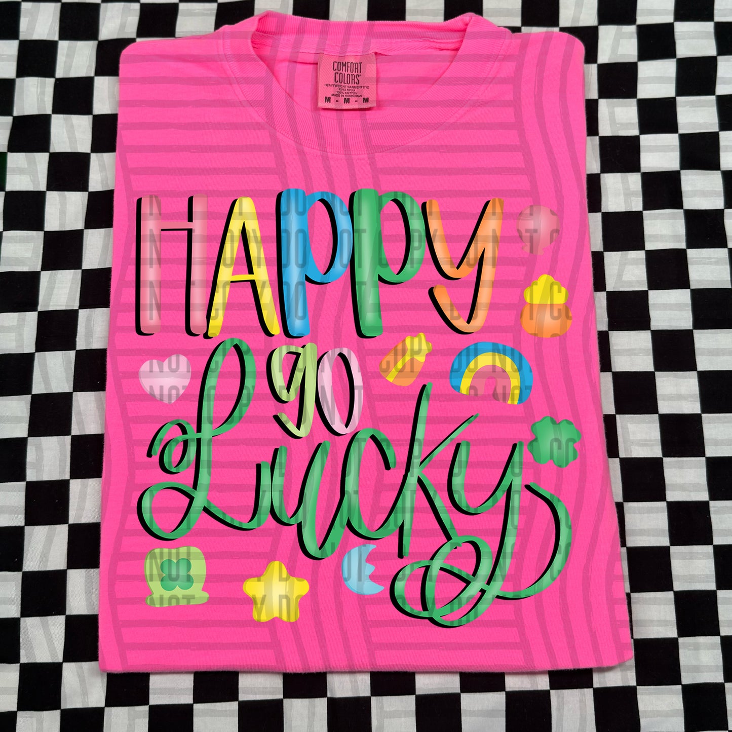 HAPPY GO LUCKY - Digital Download 300DPI PNG FILE