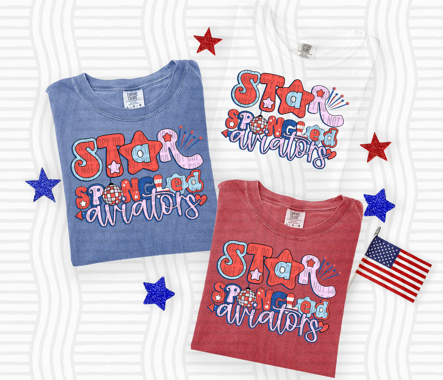 Star Spangled  - Custom + DROPDOWN - 300 DPI digital download