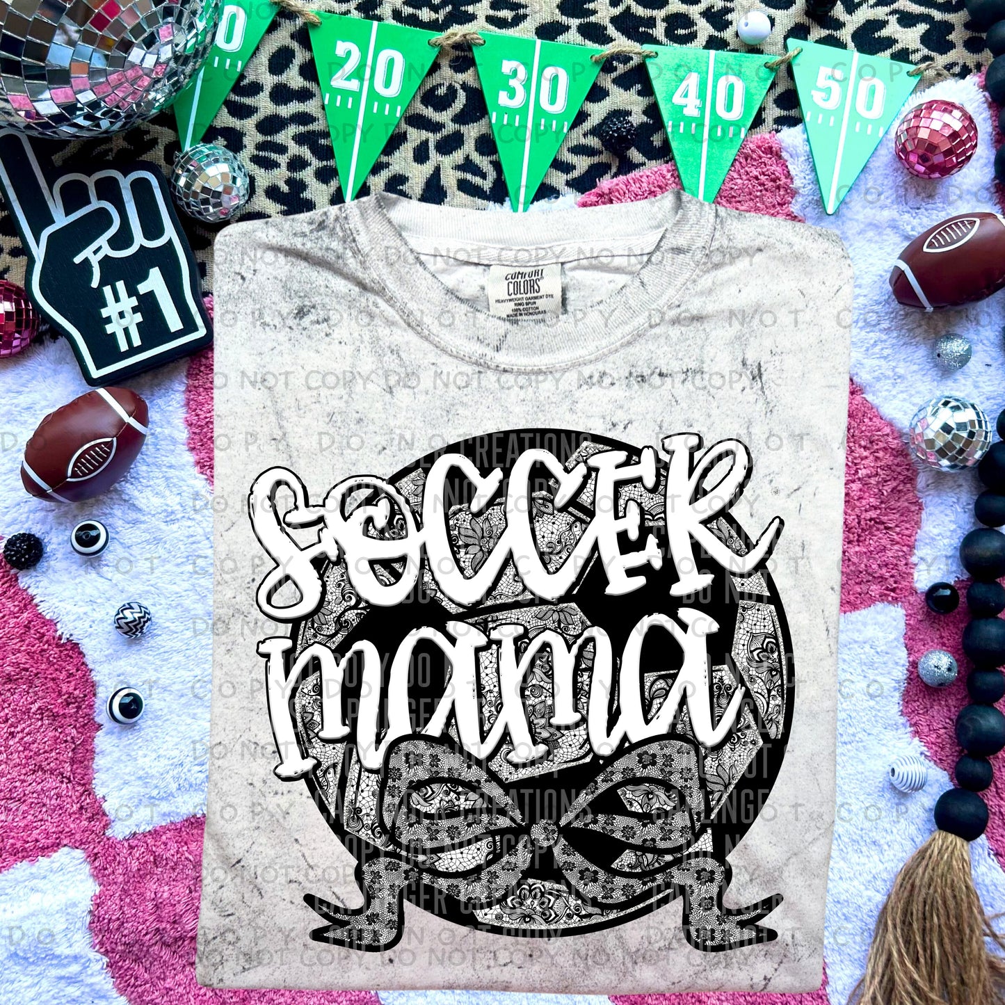 Faux Lace sports ball Mama - DROPDOWN choose sports ball and bow or no bow - Digital Download 300DPI PNG FILE