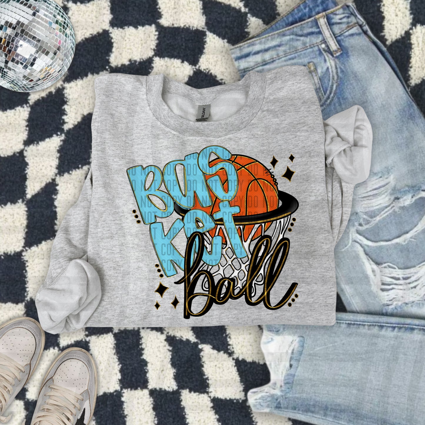 Basketball hoop -Color Dropdown Digital Download 300DPI PNG FILE