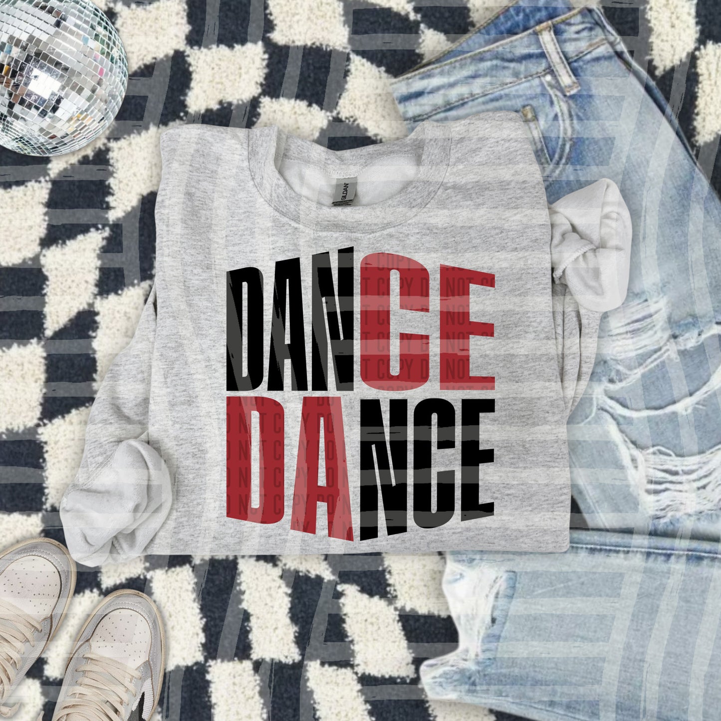 DANCE word art - Color Dropdown Digital Download 300DPI PNG FILE