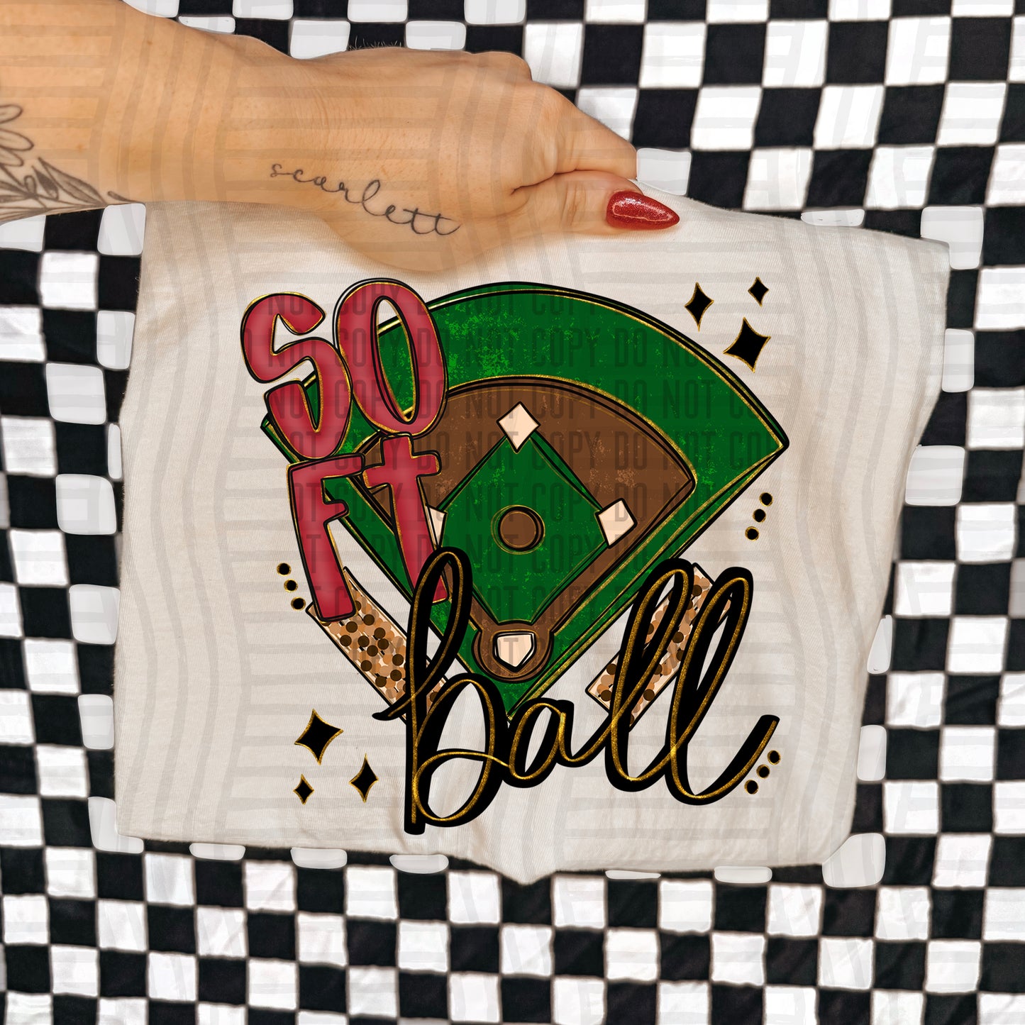 SOFTBALL Field - Color Dropdown Digital Download 300DPI PNG FILE
