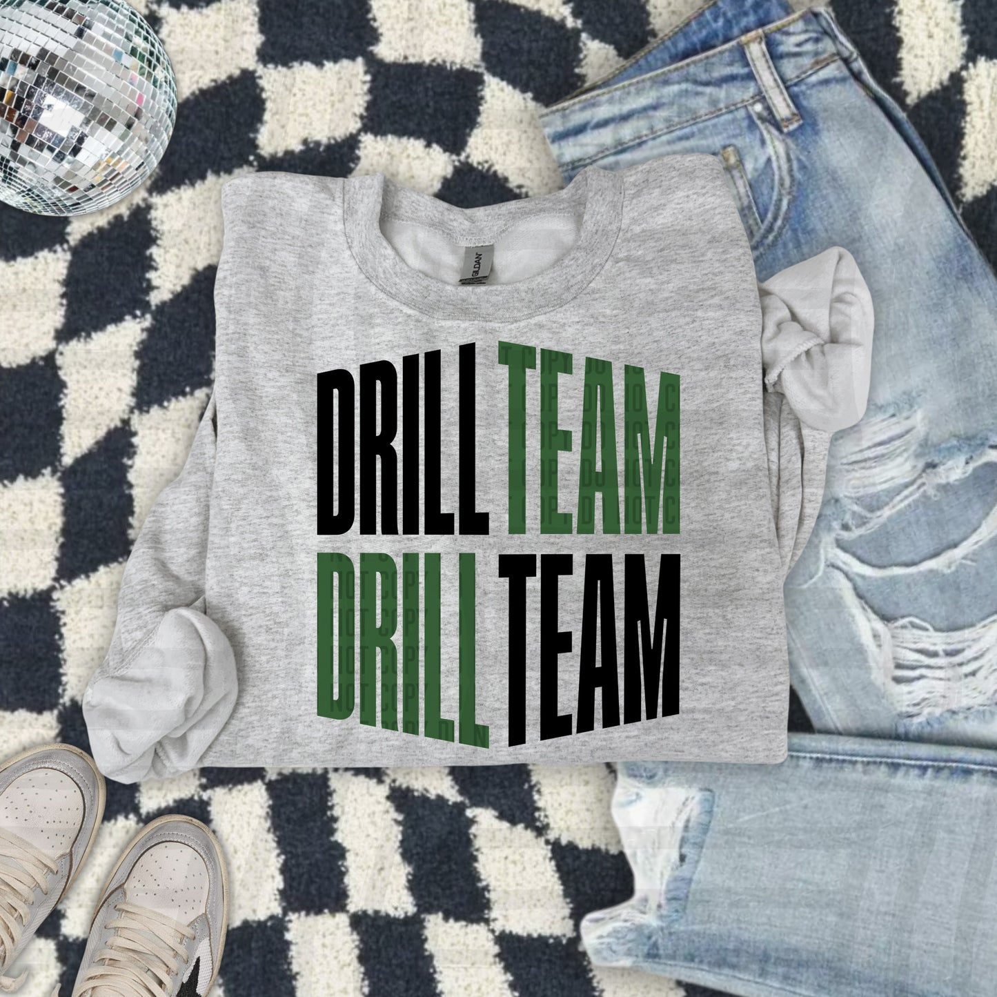 DRILL TEAM word art - Color Dropdown Digital Download 300DPI PNG FILE