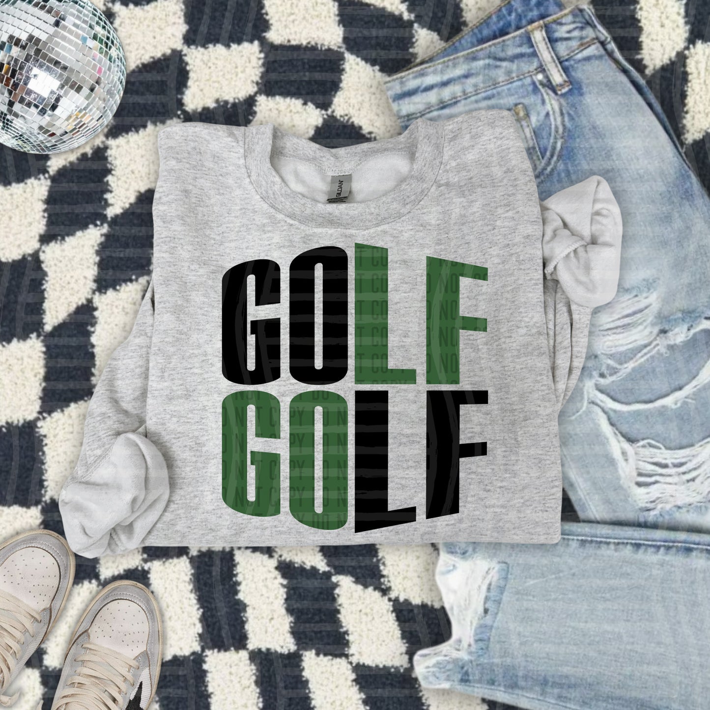 GOLF word art - Color Dropdown Digital Download 300DPI PNG FILE