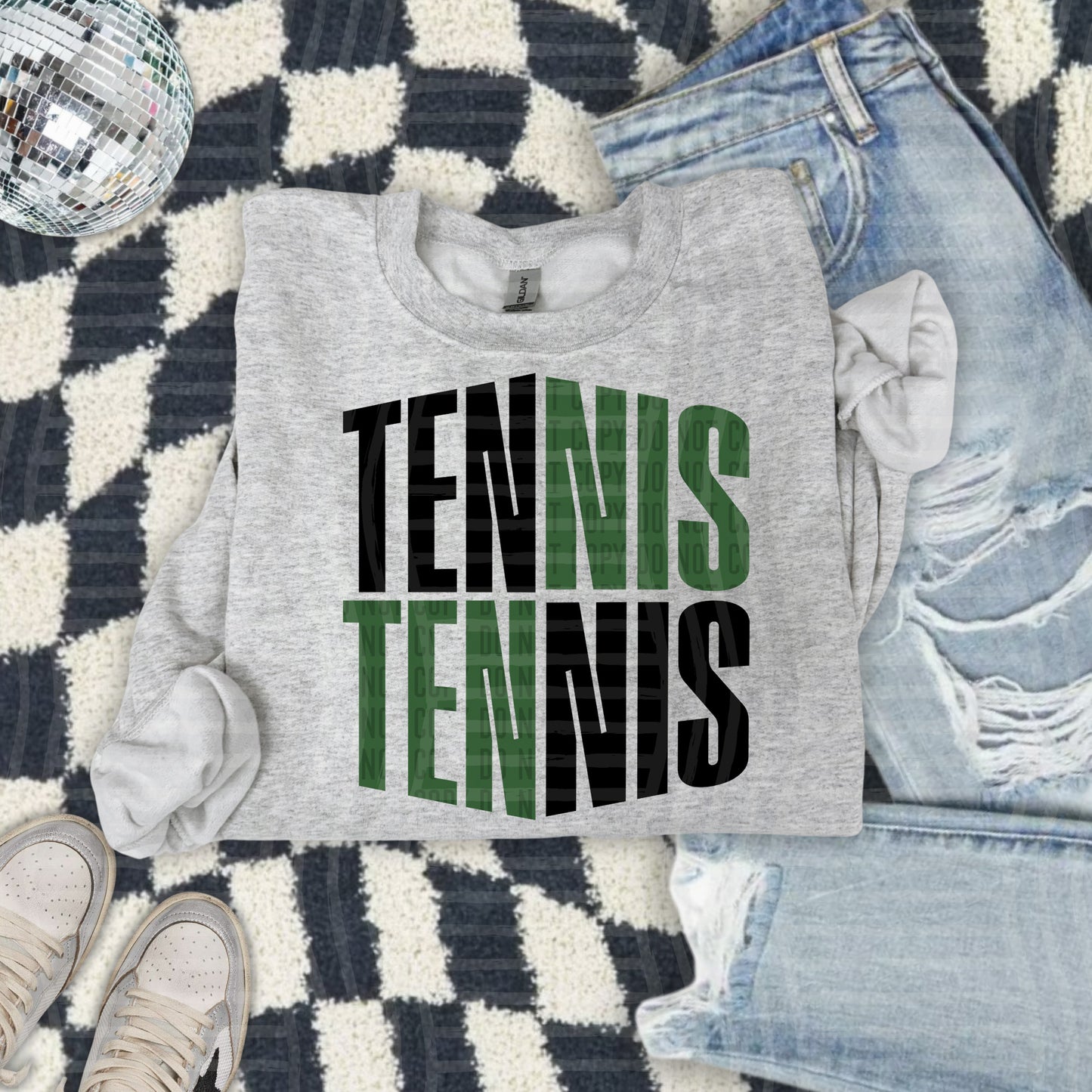 TENNIS word art - Color Dropdown Digital Download 300DPI PNG FILE