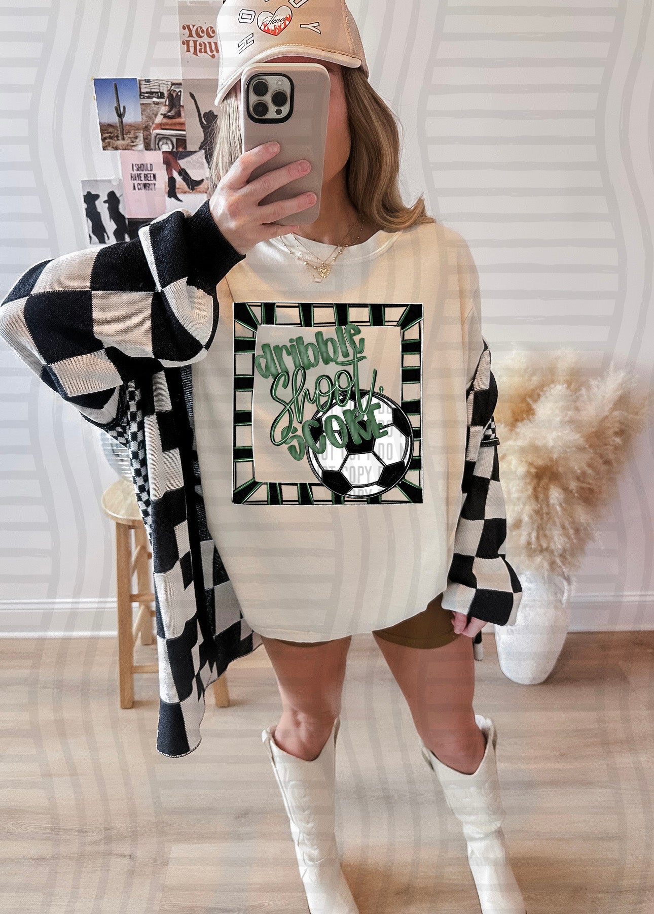 Dribble, Shoot, Score - SOCCER - Color Dropdown Digital Download 300DPI PNG FILE