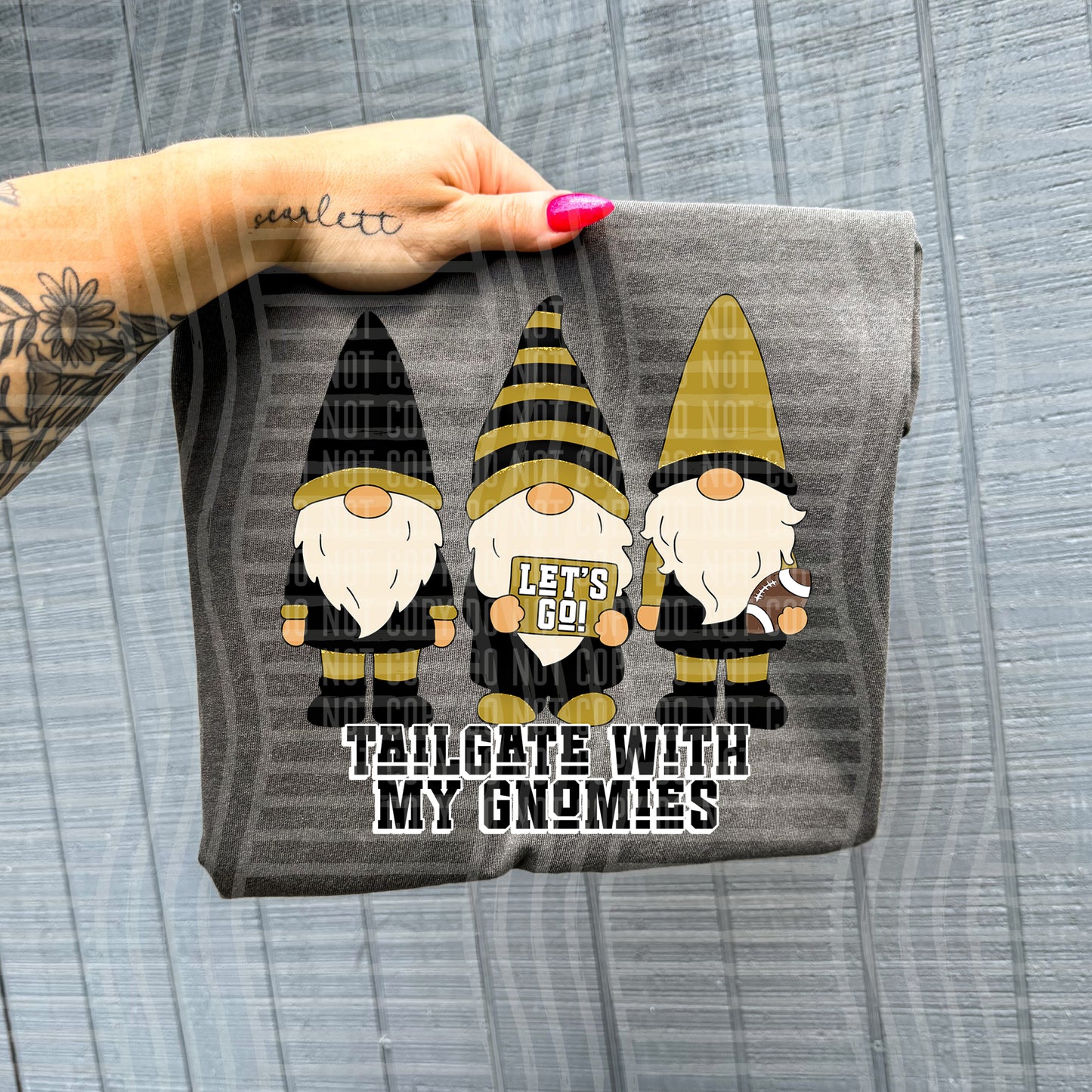 Tailgate with my gnomies - Color Dropdown Digital Download 300DPI PNG FILE