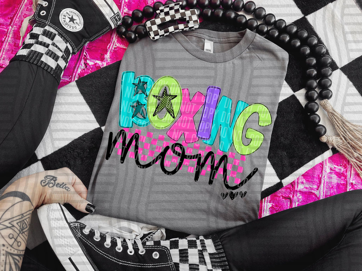 Checkmate Starburst Sports mom - DROPDOWN - 300 DPI digital download