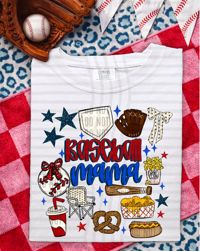 MAMA baseball/softball/teeball - Color Dropdown Digital Download 300DPI PNG FILE