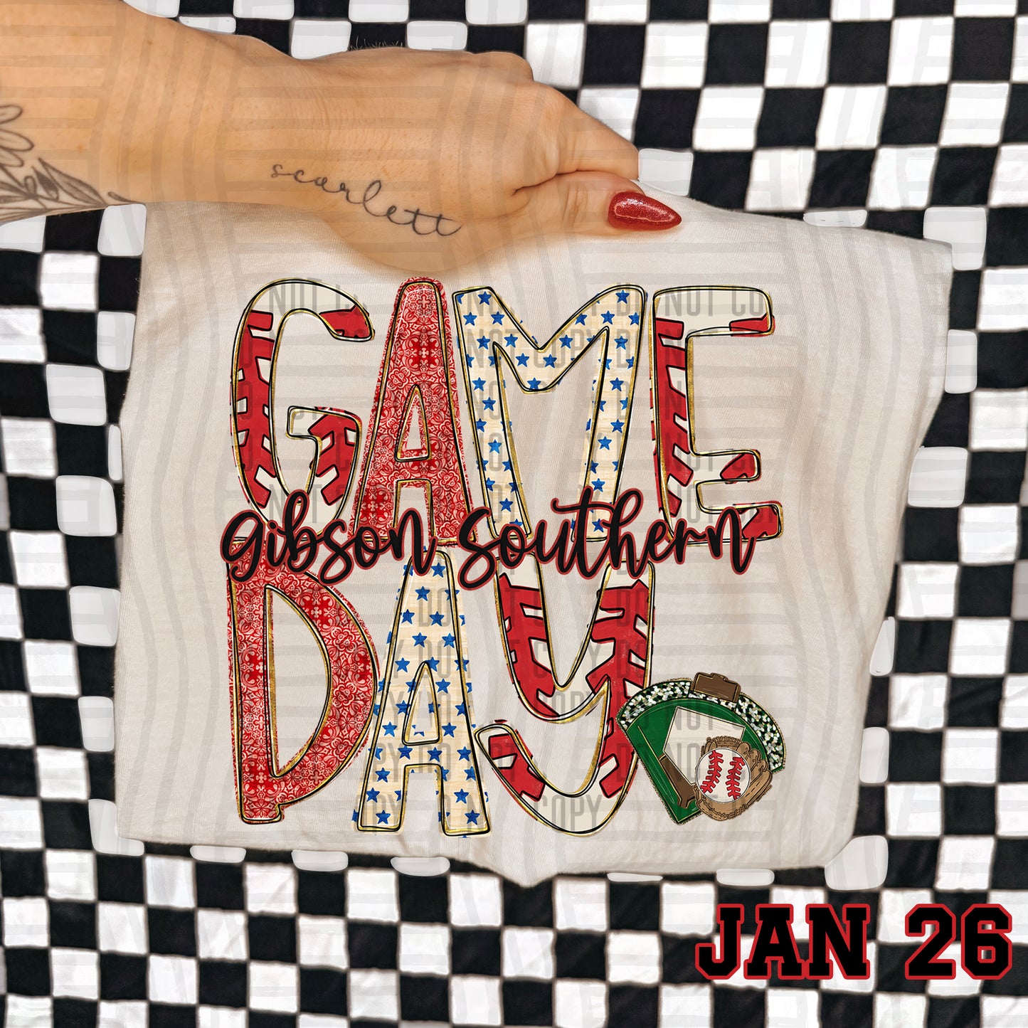 Game Day BASEBALL- Custom + DROPDOWN - 300 DPI digital download
