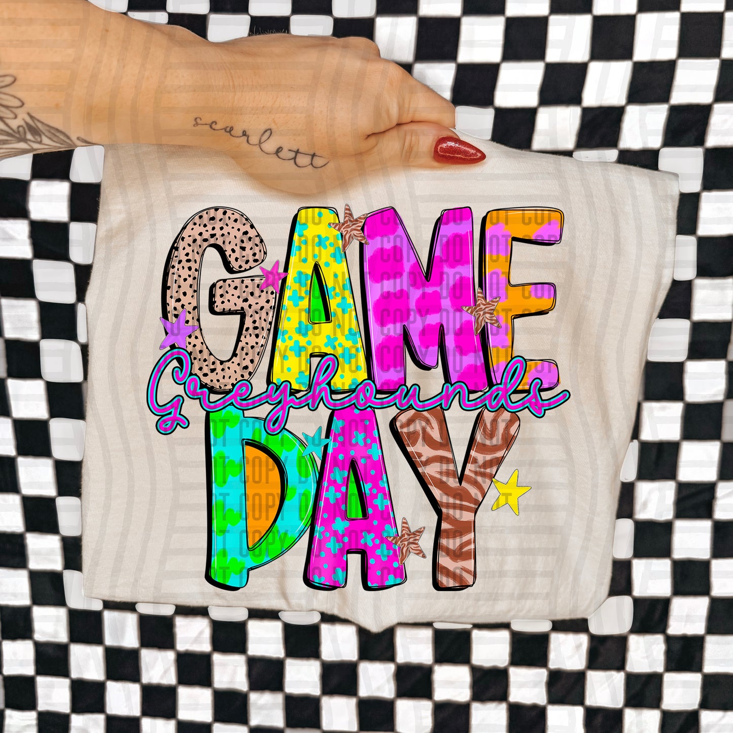Funky Mix Up Game Day Custom + Dropdown  - 300 dpi Digital Download