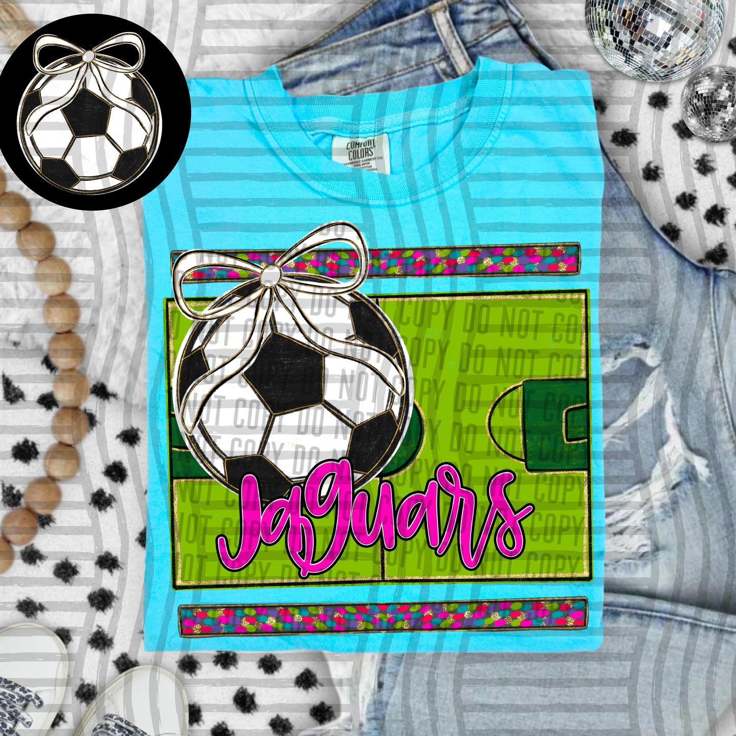 Preppy Soccer Field -optional pocket + Custom + Dropdown - 300 dpi Digital Download
