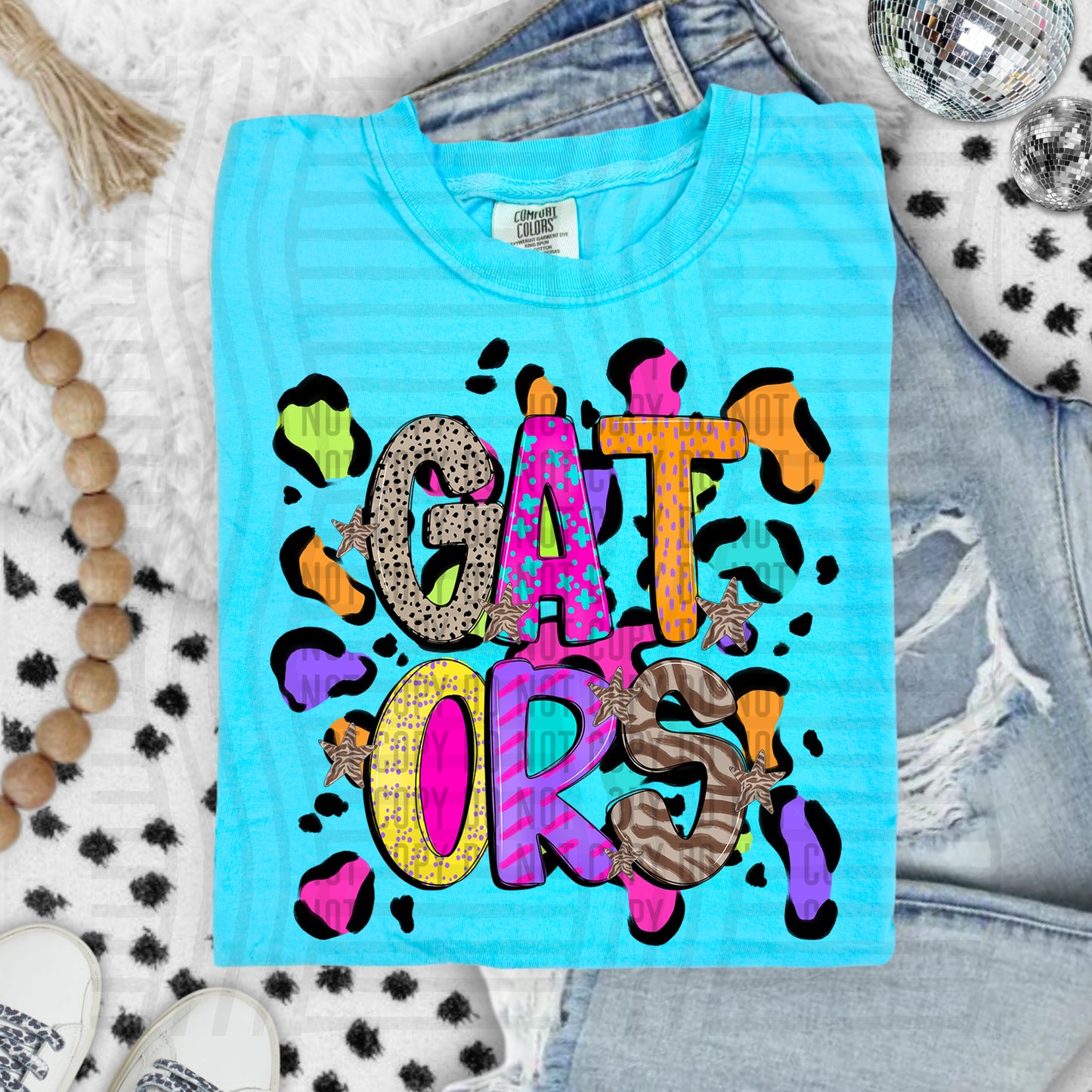 Funky Mix-Up Leopard Spot Mascots - Custom + Dropdown - 300 dpi Digital Download