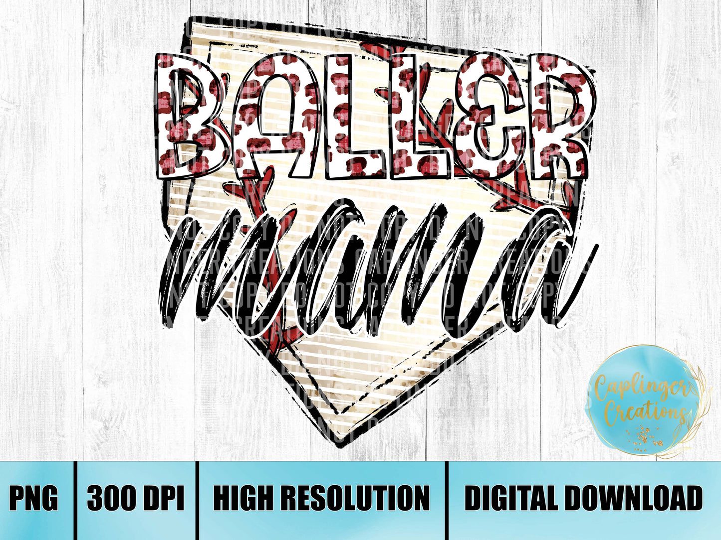 baller mom - Digital download 300DPI PNG FILE