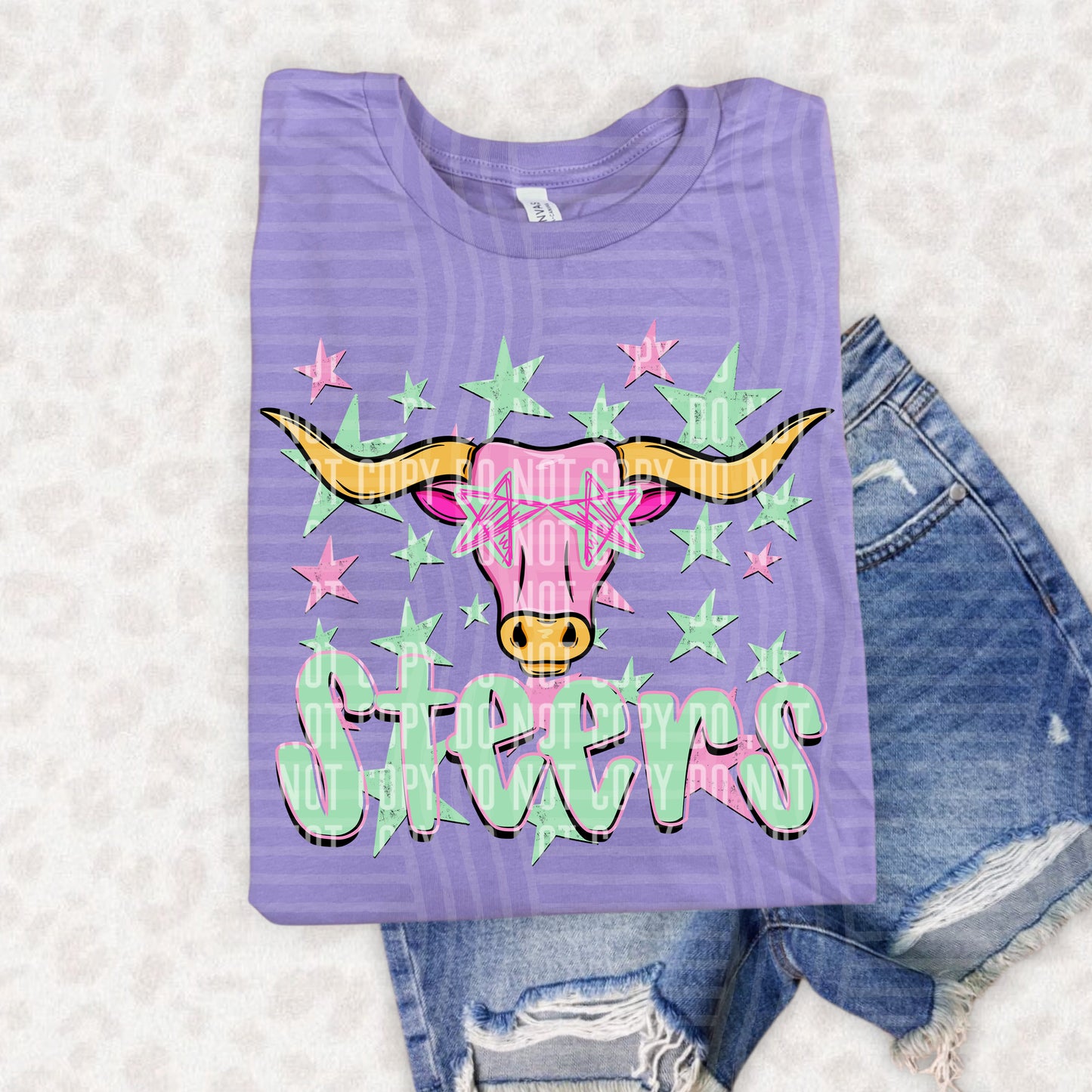 PREPPY STARRY EYED mascots pink/green -  Digital Download 300DPI PNG FILE