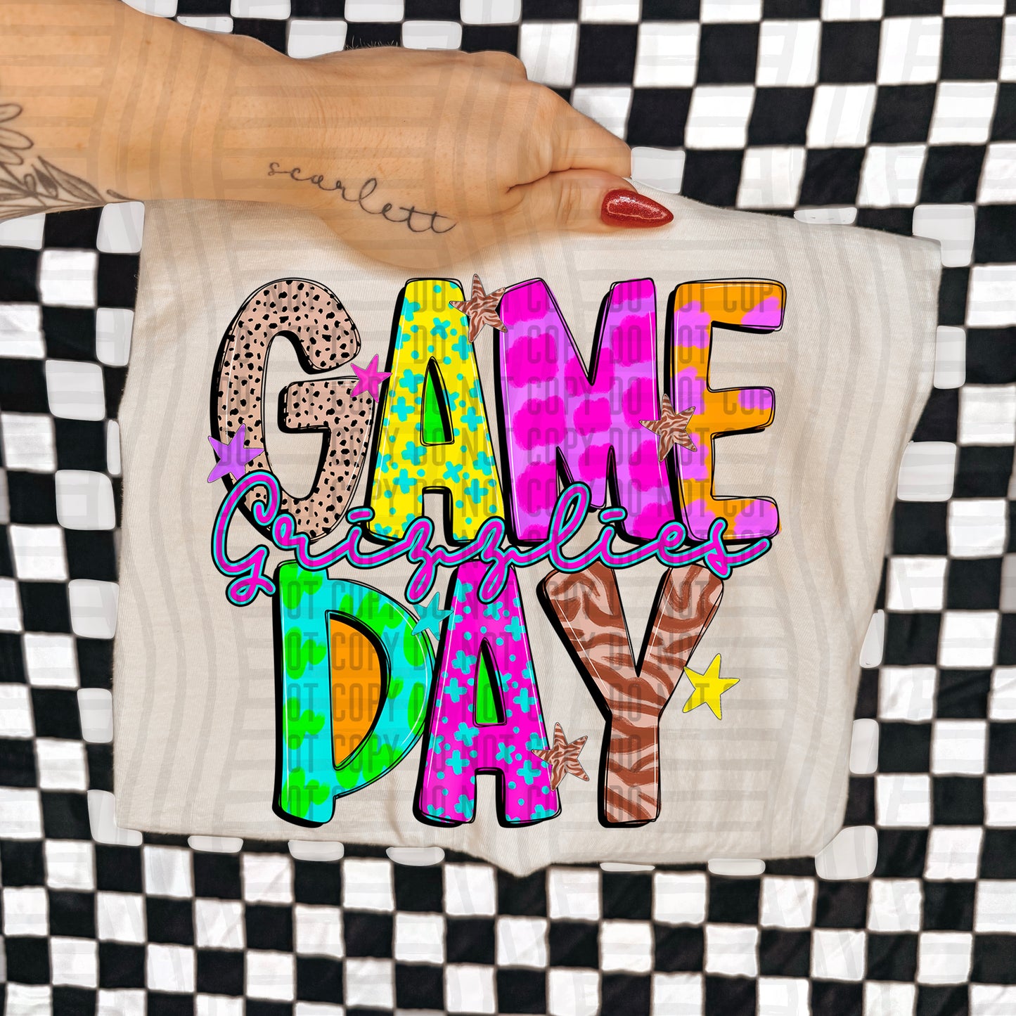 Funky Mix Up Game Day Custom + Dropdown  - 300 dpi Digital Download
