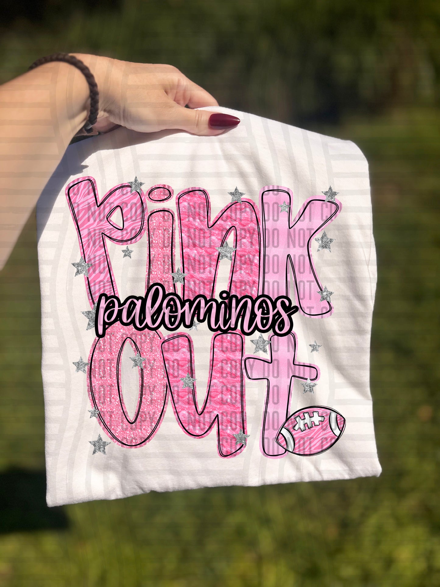 PINK OUT Football + CUSTOM - Dropdown - Digital Download 300DPI PNG FILE