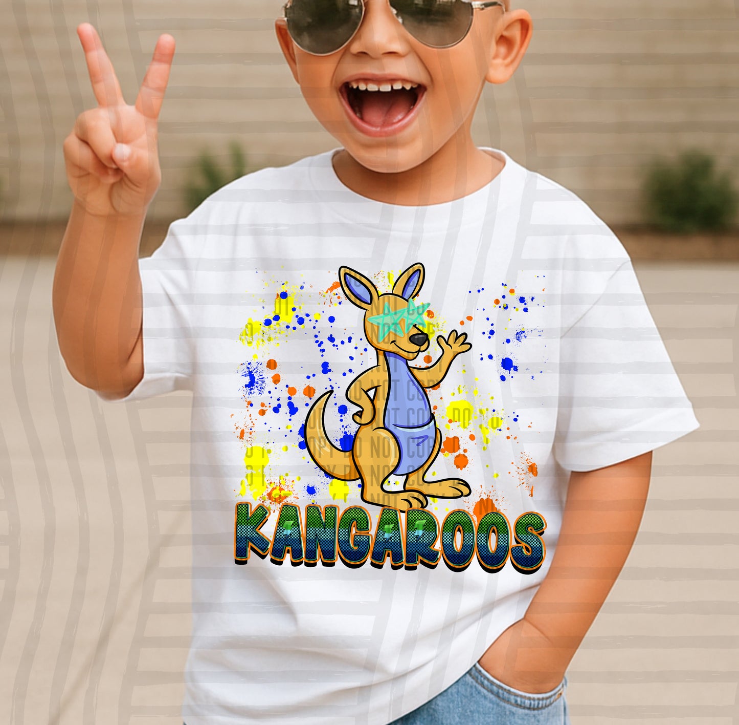 Paint Splatter STARRY EYED mascots blue/green/orange -  Digital Download 300DPI PNG FILE