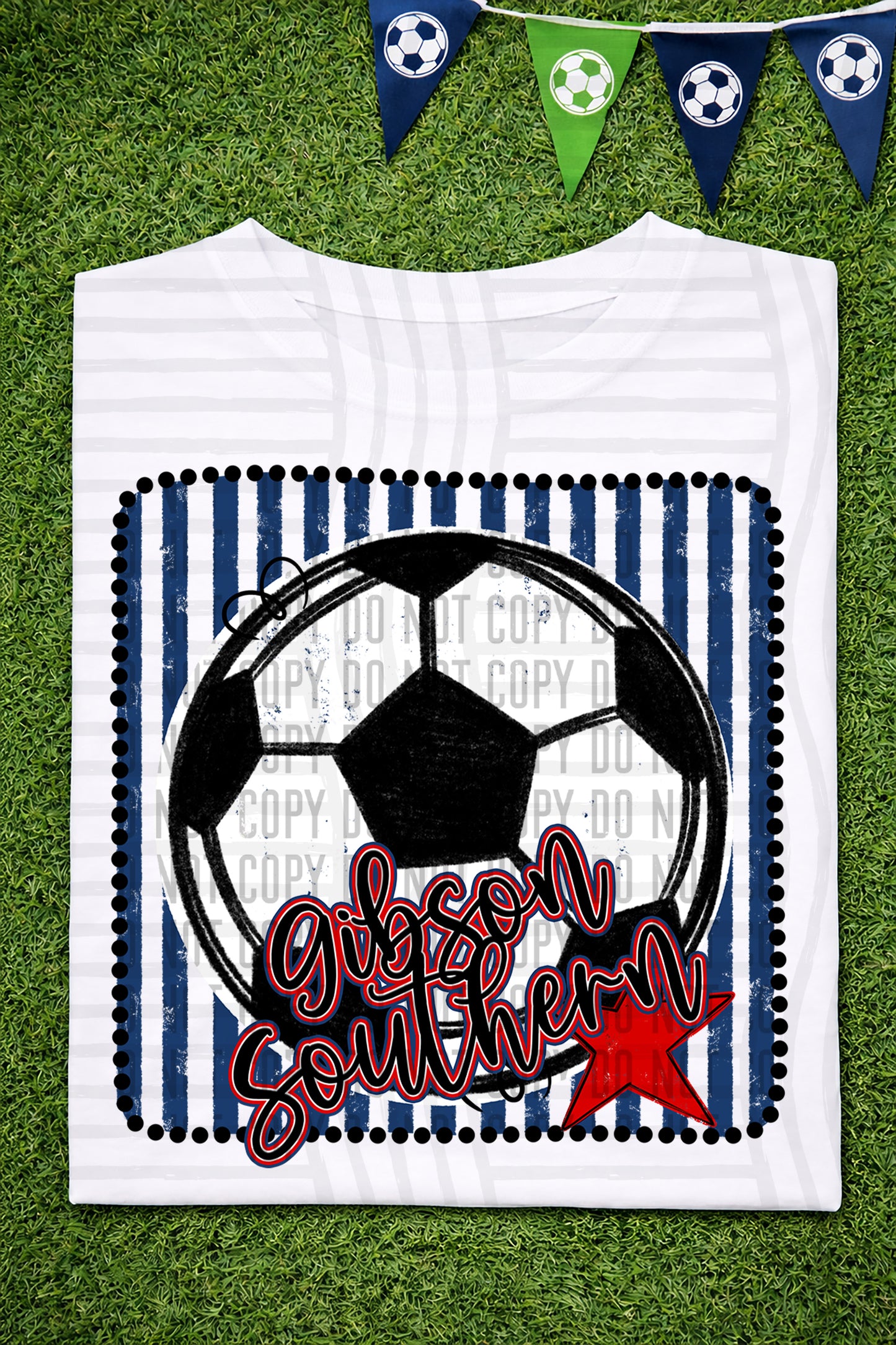 Soccer RWB Framed -  Custom + DROPDOWN - 300 DPI digital download