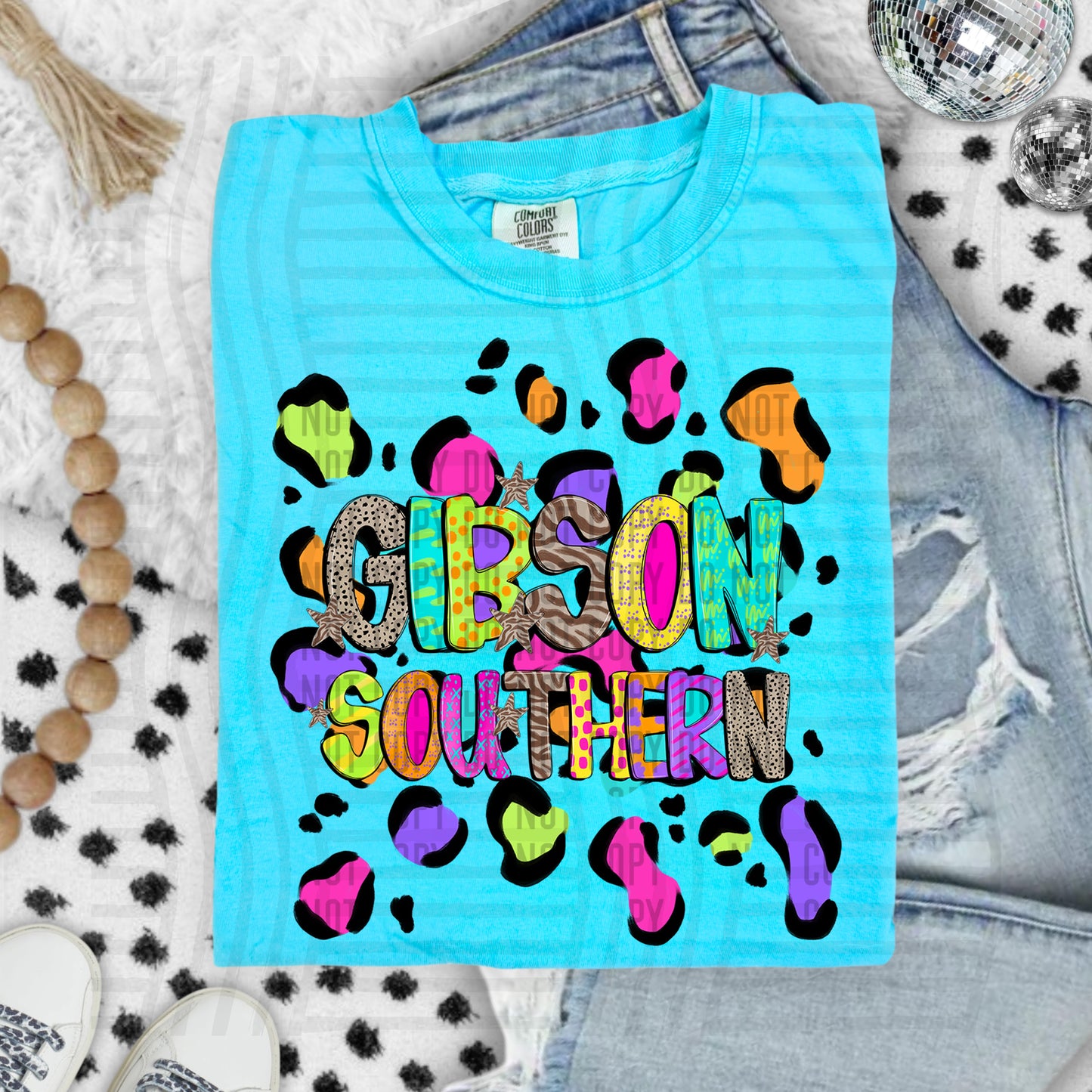 Funky Mix-Up Leopard Spot Mascots - Custom + Dropdown - 300 dpi Digital Download