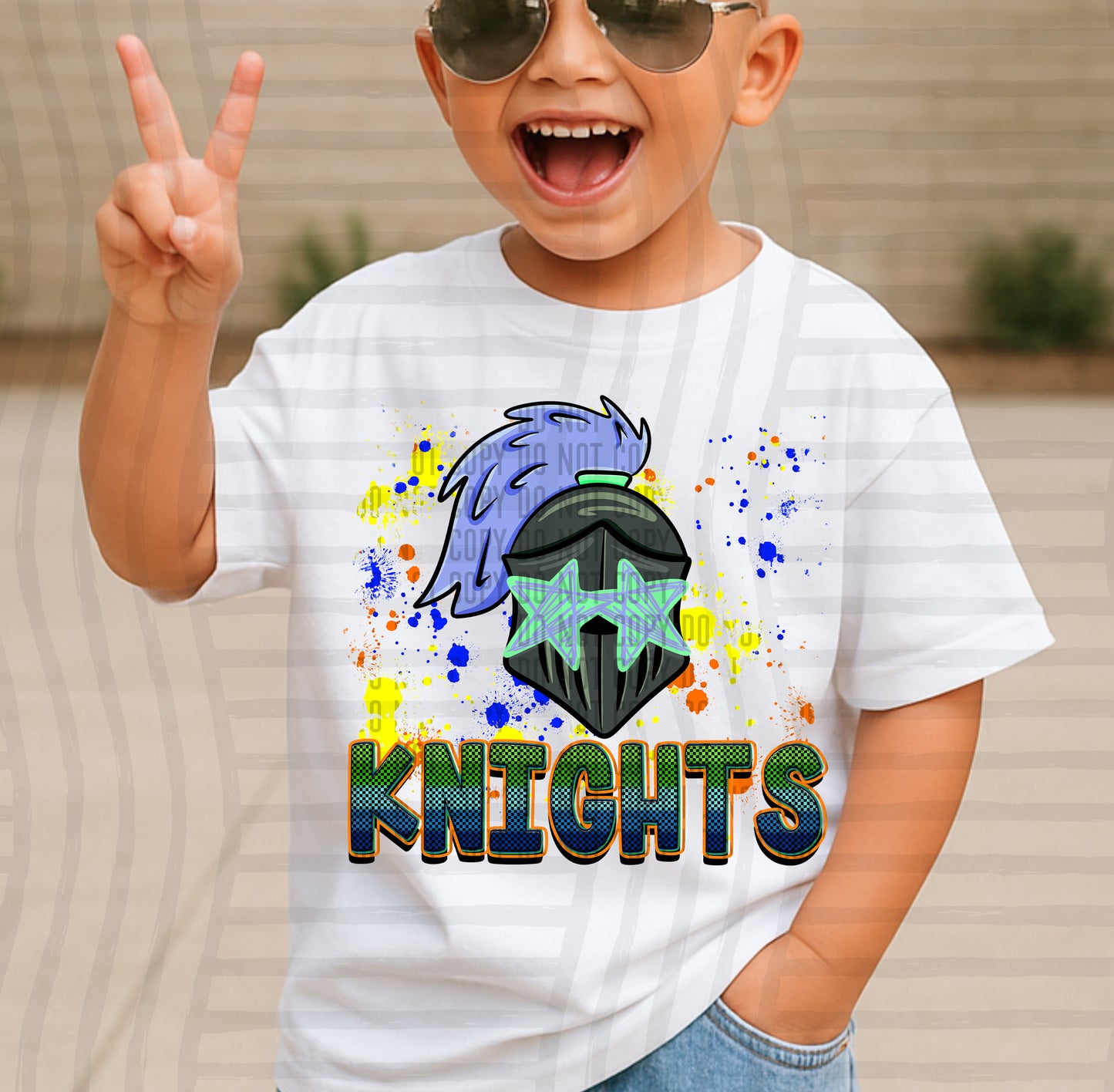 Paint Splatter STARRY EYED mascots blue/green/orange -  Digital Download 300DPI PNG FILE