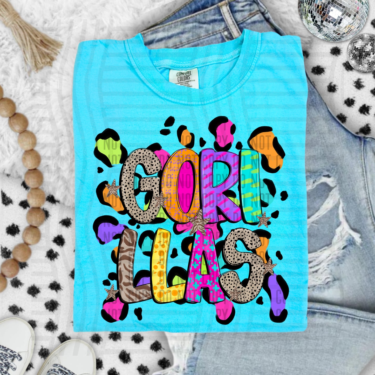 Funky Mix-Up Leopard Spot Mascots - Custom + Dropdown - 300 dpi Digital Download