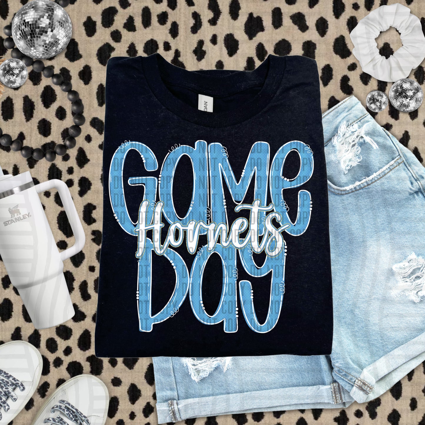 Light Blue - GAME DAY Doodles - 300 dpi Digital Download